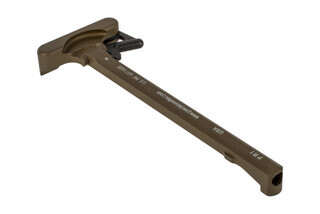 PRI .15 Gas Buster charging handle with military big latch redirects gas blow back and has a tough FDE finish